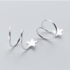 Star Wrap 925 Sterling Silver Stud Earrings - Modakawa Modakawa