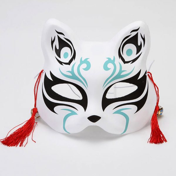 Vintage Fox Face Tassels Cosplay Mask - Modakawa Modakawa