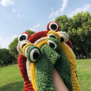 Frog Eyes Knitted Hat - Modakawa Modakawa