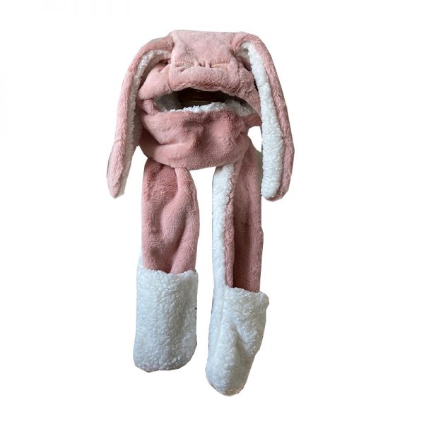 Bunny Long Ears Hat Scarf Gloves Warmer - Modakawa Modakawa