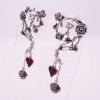 Halloween Gothic Rose Earrings Necklace Pendant - Modakawa Modakawa
