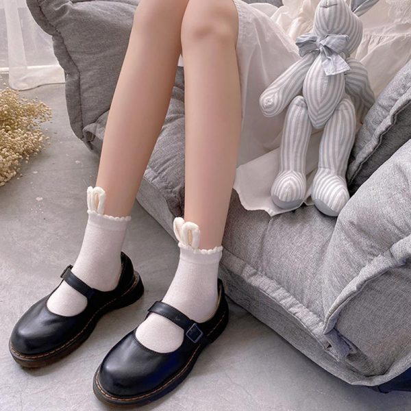 Bunny Ears Lolita Ankle Socks - Modakawa modakawa