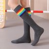 Rainbow Stripe Colorblock Cotton Socks  - Modakawa Modakawa