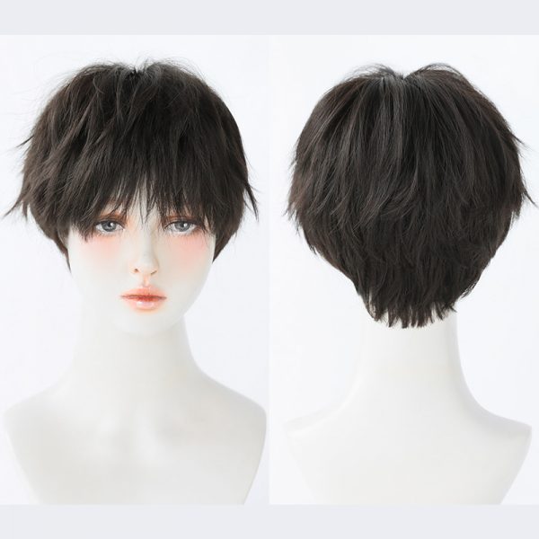 Neutral Short Irregular Wig With Bangs - Modakawa Modakawa
