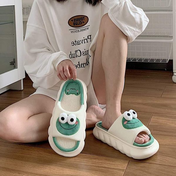 Cartoon Frog Casual Slippers - Modakawa Modakawa