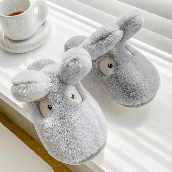 Lovely Bunny Ears Plush Slippers - Modakawa Modakawa