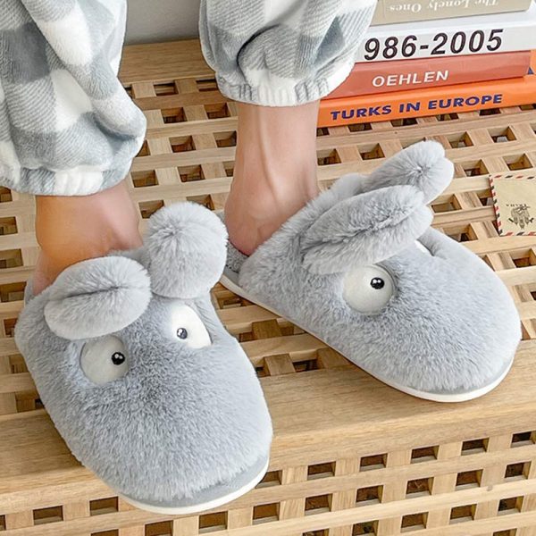 Lovely Bunny Ears Plush Slippers - Modakawa Modakawa