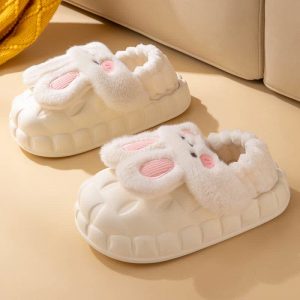 Lovely Cartoon Bunny Detachable Plush Slippers - Modakawa Modakawa