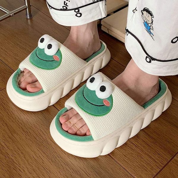 Cartoon Frog Casual Slippers - Modakawa Modakawa