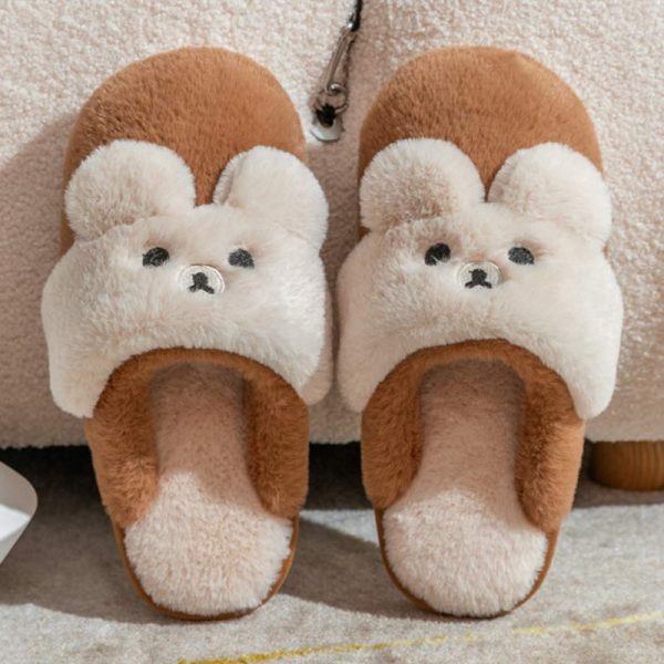 Lovely Bear Plush Slippers - Modakawa Modakawa