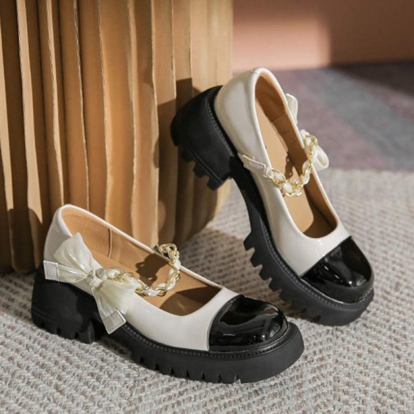 Sweet Lolita Bow Knot Platform Mary Janes Shoes - Modakawa Modakawa