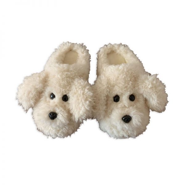 Cute Cartoon Puppy Long Ears Plush Slippers - Modakawa Modakawa