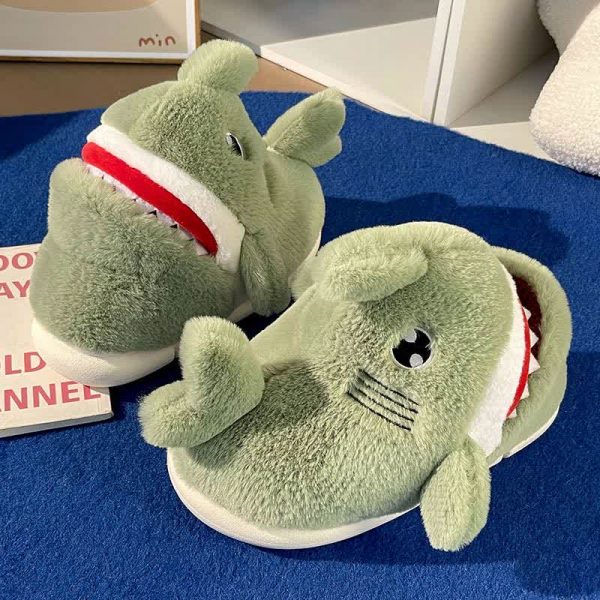 Cute Cartoon Shark Plush Slippers - Modakawa Modakawa