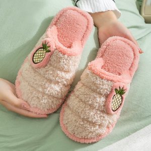 Pineapple Plush Slippers - Modakawa Modakawa