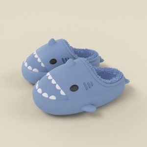 Cartoon Shark Casual Plush Slippers - Modakawa Modakawa