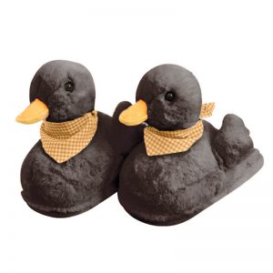 Cute Cartoon Scarf Duck Plush Slippers - Modakawa Modakawa