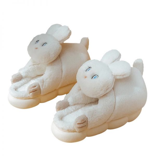 Cute Cartoon Bunny Bear Plush Slippers - Modakawa Modakawa