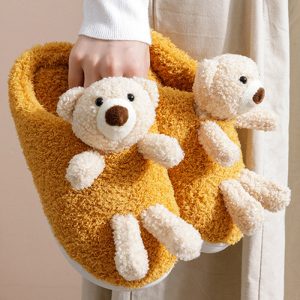 Lovely Doll Bear Star Plush Slippers - Modakawa Modakawa